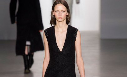 Черно-белый трикотаж в коллекции Calvin Klein сезона осень-зима 2014 (ФОТО)